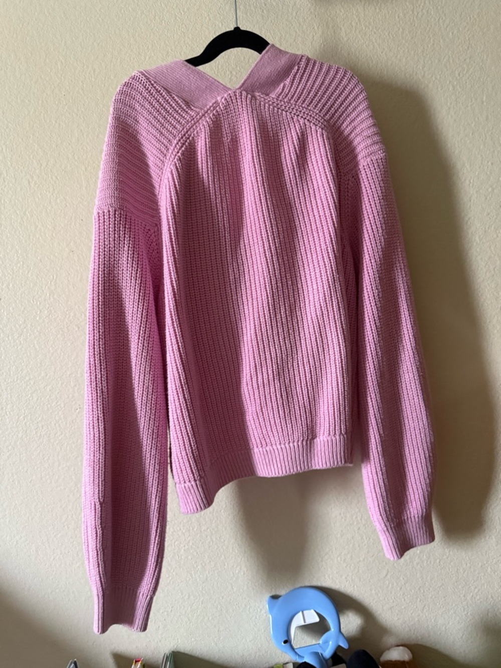 H&M Pink Ribbed Button-Up Cardigan - Picture 2 of 2